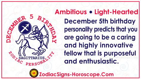 December 5 Zodiac Sagittarius Horoscope Birthday Personality And