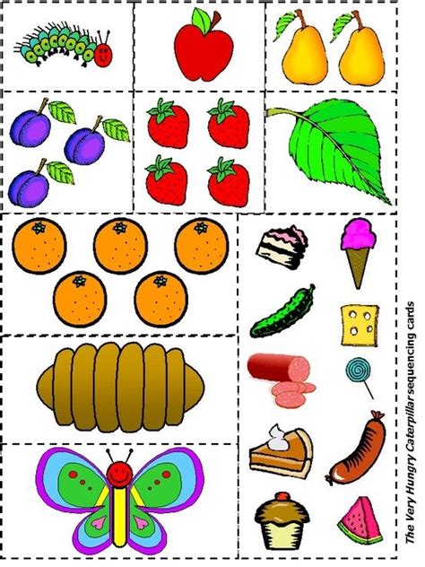 Magnet pages for the hungry caterpillar coloring or bingo marker pages for hungry caterpillar dot to dot pages for hungry caterpillar circle time and fun activities to go with the hungry caterpillar make it with art supplies for the the hungry caterpillar literacy ideas for the hungry. Very Hungry Caterpillar sequencing printable by Candy3 ...