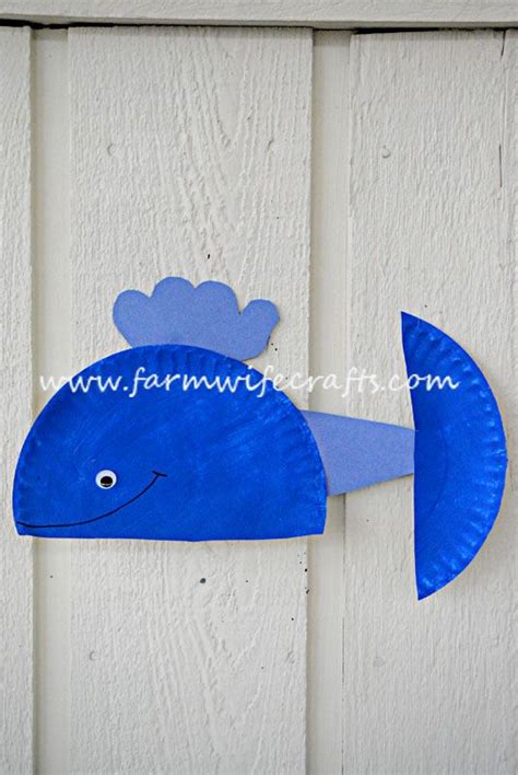 Blue Whale Paper Plate Craft The Farmwife Crafts Recipe Whale