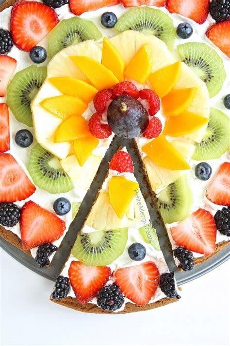 Your guests won't even taste the difference. Rainbow Fruit Pizza (Gluten free Vegan) | Recipe | Gluten ...