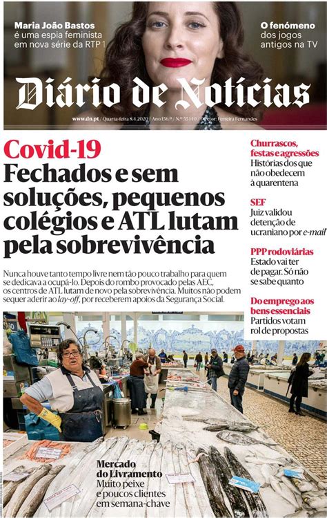 Capa Diário De Notícias 8 Abril 2020 Capasjornaispt