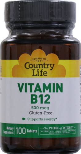 Country Life Vitamin B12 Tablets 500mcg 100 Ct Kroger
