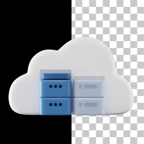 Premium Psd Cloud Database 3d Icon