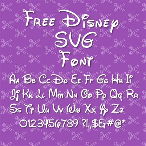 Silhouette Instant Download Disney Font Letters Numbers Ttf Svg And Png