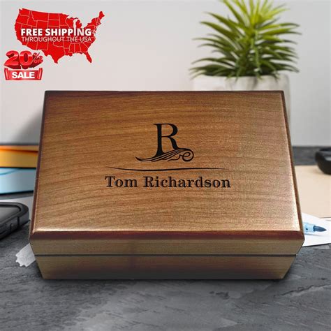 Personalized Mens Keepsake Box Groomsmen Wooden Box Best Man Wood Box
