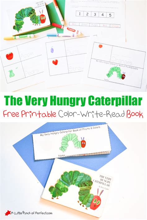 The very hungry caterpillar ideas and printables. The Very Hungry Caterpillar Printable Color-Write-Read Book