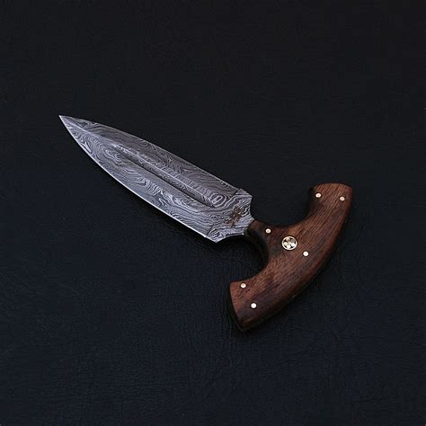 Damascus Push Dagger Hk0212 Black Forge Knives Touch Of Modern