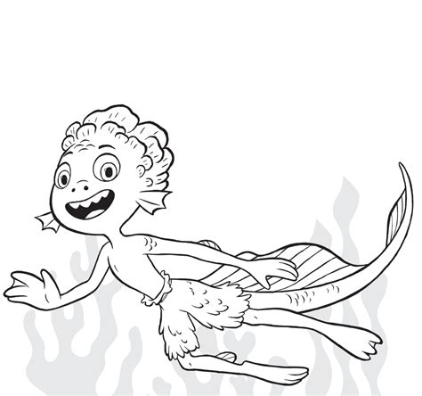 Free Luca Coloring Pages Printable