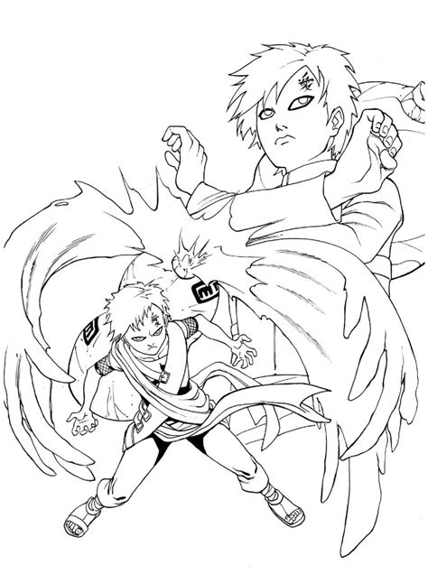 Gaara In The Movie Naruto Coloring Page Download Print Or Color