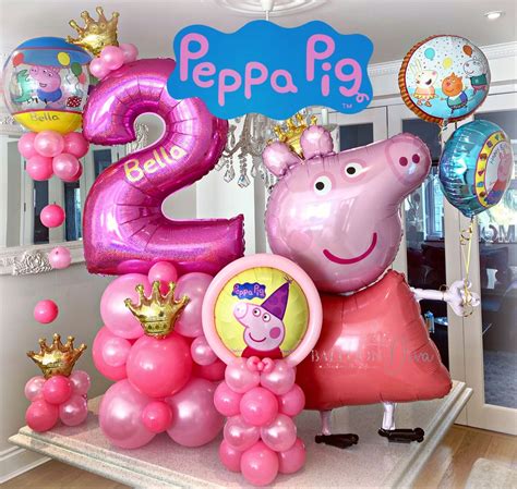 Peppa Pig Theme Party Ideas Peppa Pig Balloons Peppa Pig Birthday