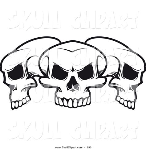 Library Of 3 Skull Clip Black And White Stock Png Files