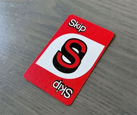 Mattel Uno Deluxe 50th Anniversary Red Skip Card Official Game
