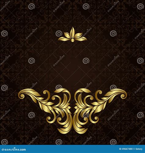 Vector Ornate Gold Border Stock Vector Illustration Of Elegant 49667480