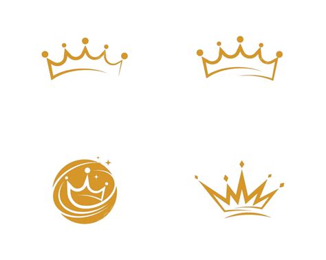 Crown Logo Template Vector Icon Nobility Queen Logo Vector Nobility