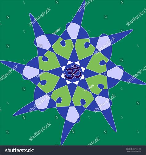 Om Symbol Aum Sign Decorative Indian Stock Vector Royalty Free 457300495