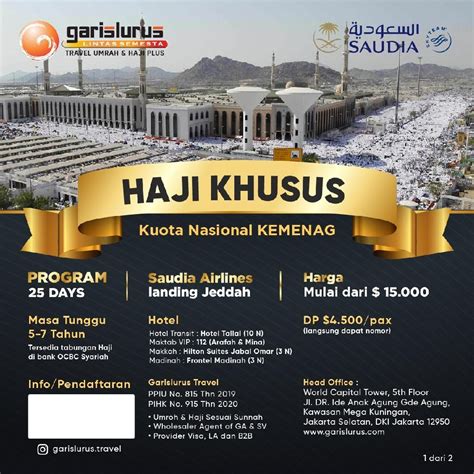 Haji Khusus Kuota Nasional KEMENAG Garislurus Lintas Semesta