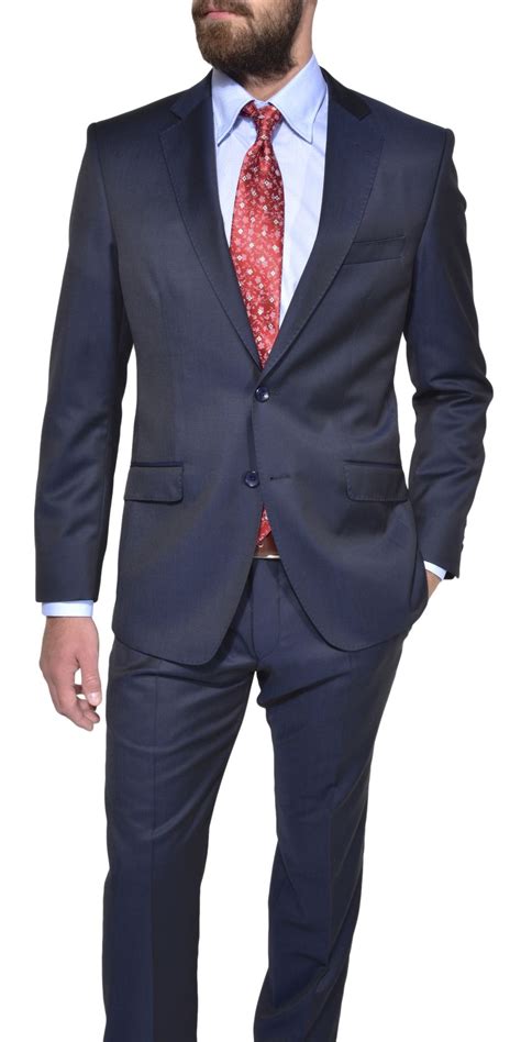 Dark Blue Wool Business Suit Suits E Shop Uk
