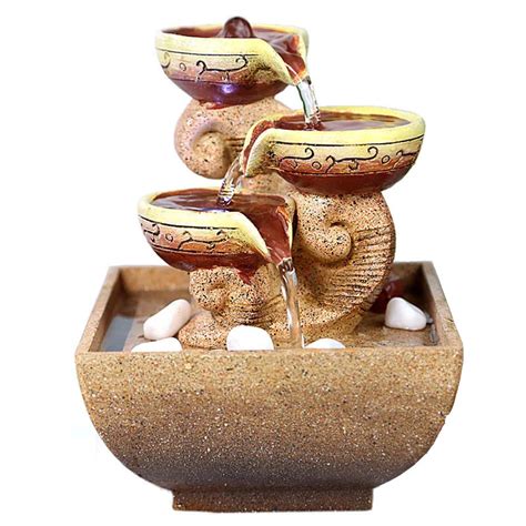 Mini Fountain Decorative Indoor Water Fountains Office Desktop T