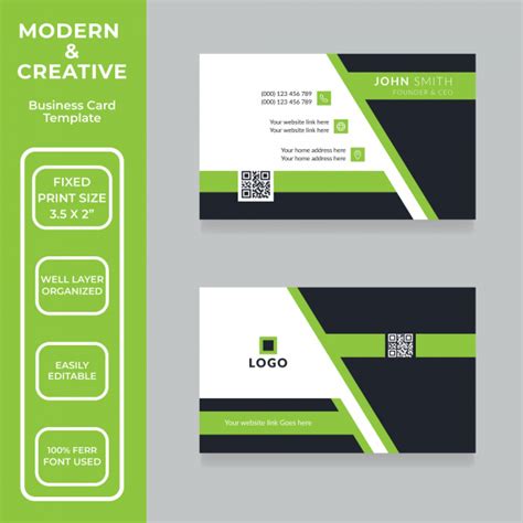 Creative Business Card Design Template Vectors Graphic Art Designs In