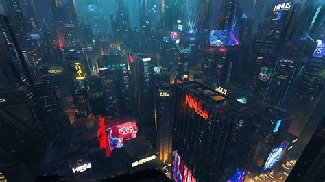 Futuristic City Desktop Wallpaper