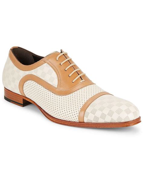 Mezlan Two Tone Leather Shoes For Men Lyst