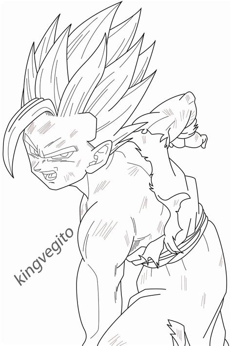 Dragon Ball Z Coloring Book Lovely Gohan Kamehameha Coloring Pages