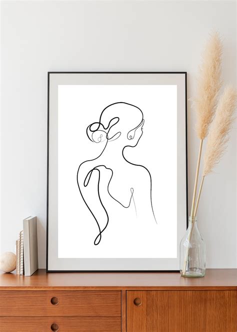 Female Body Drawing Female Line Art Modern Line Drawing Nude Line