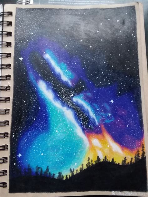 Night Sky Color Pencil Drawing 2017 Night Sky Drawing Color Pencil