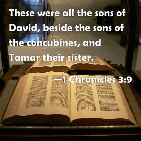 1 Chronicles 39 These Were All The Sons Of David Beside The Sons Of