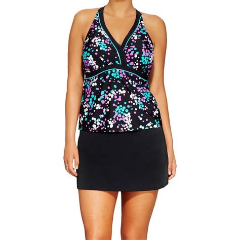 Womens Plus Size Dotty H Back Skirted Tankini 16626970 Overstock