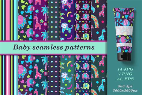 Baby Seamless Patterns Digital Paper By Svetlana Thehungryjpeg