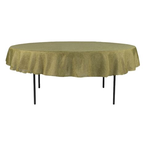 Faux Burlap Table Overlay Toppertablecloth 90 Round Natural Tan Cv