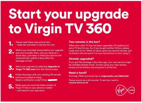 Solved Upgrade To 360 Virgin Media Community 4705835