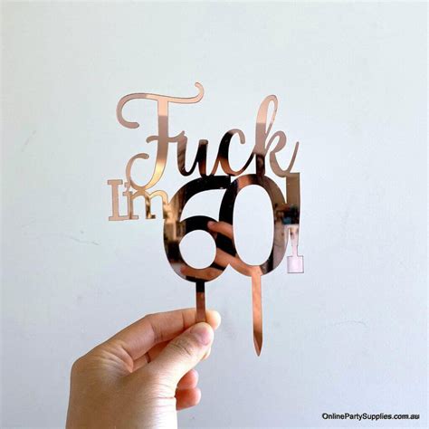 Acrylic Matte Black Fuck Im 50 Birthday Cake Topper Online Party Supplies