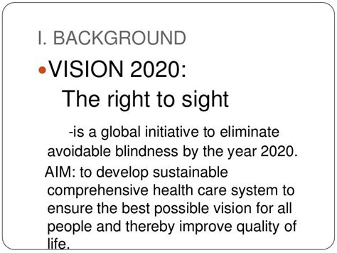 National Prevention Of Blindness Program
