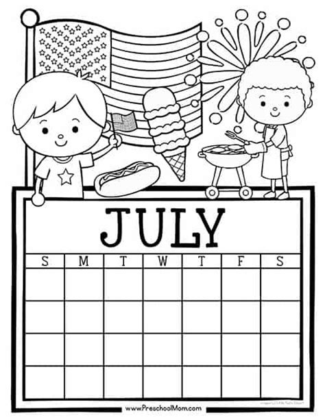 Preschool Monthly Calendar Printables Preschool Mom