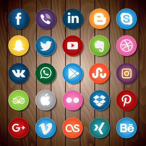 Social media isn't going anywhere. Social Media Icon On Wood - Download Free Vectors, Clipart ...