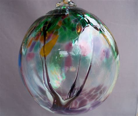 Hand Blown Art Glass Witch Ballornamentsuncatcher By Route4glass