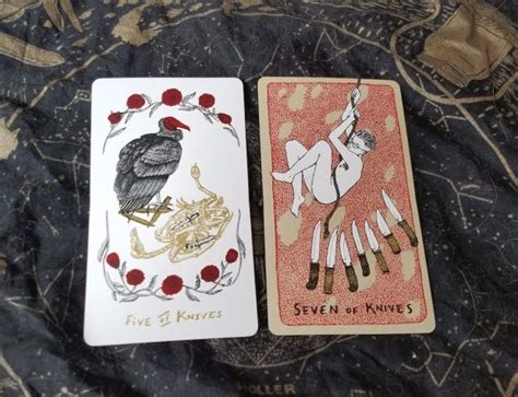 Queering The Tarot Five And Seven Of Swords Little Red Tarot