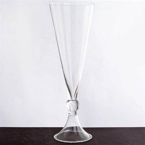 Tall Glass Trumpet Vases Wedding Party Centerpieces Flowers Home