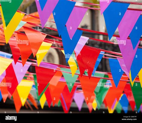Brightly Coloured Bunting Stock Photo Alamy