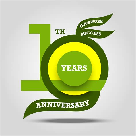 10th Anniversary Sign And Logo Celebration 535812 Vector Art At Vecteezy
