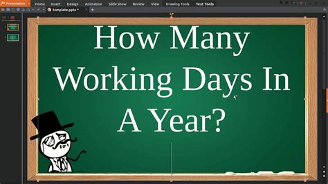 How Many Working Days In A Year Youtube