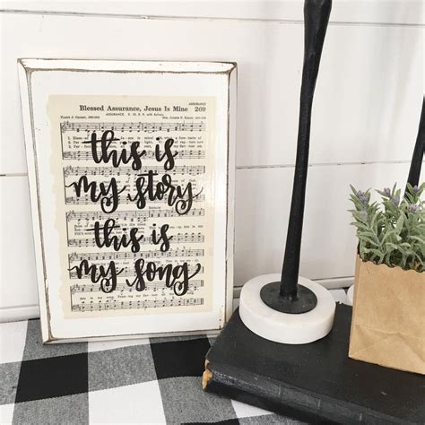 This Is My Story This Is My Song Blessed Assurance Sign Etsy Hymn