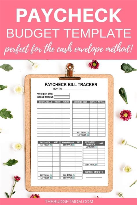 Budget Mom Budget By Paycheck Printable