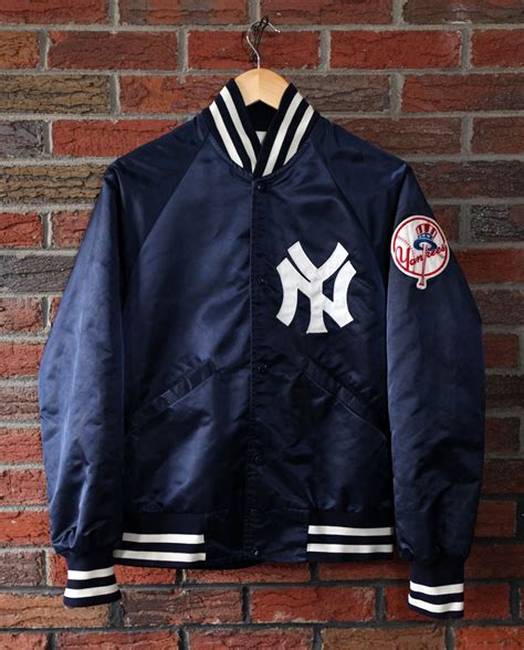 New york yankees mlb starter baseball jacket vintage red satin ny dugout. Vintage 70's / 80's New York Yankees Starter Satin Jacket ...