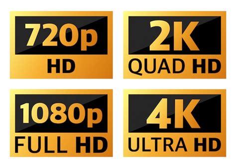 Premium Vector 4k Ultrahd 2k Quadhd 1080 Fullhd And 720 Hd