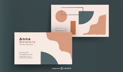 Abstract Shapes Business Card Design Vector Download