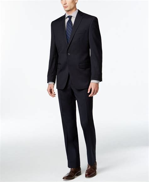 Calvin Klein Solid Navy Slim Fit Suit Suits And Suit Separates Men