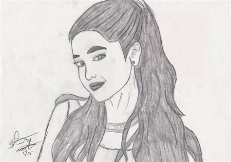 Ariana Grande Pencil Sketch Finished By Shelandrystudio On Deviantart